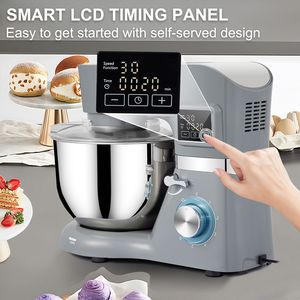 Impastatrice Planetaria in Acciaio Inox da 660W, 7.4 Qt, 6 Velocità, Schermo LCD, 5-in-1 con Testa Inclinabile, Ciotola da 6L per Pasticceria - Product Image 2