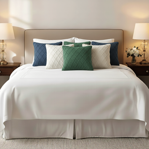 SOGA 6PC 45cm Diamond Cable Knit Pillow Covers Set-2 Forest Green 2 Navy Blue and 2 <b>Cream</b> for Living Room <b>Sofas</b> - Product Image 4