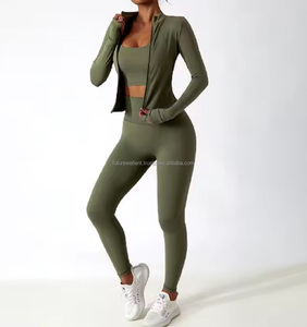 Logo personnalisé Ensemble yoga 2 pièces entraînement haut doux pour la peau pour femmes Vente en gros - Product Image 4