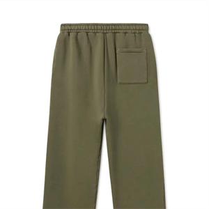 Pantalon tricoté droit taille mi-haute pour femme, patchwork, taille élastique, décontracté, longueur complète, coupe régulière, hiver, respirant, avec cordon de serrage - Product Image 4