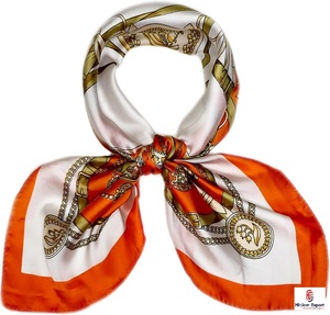 Luxury Printed Short <b>Scarf</b> Fabric Custom OEM ODM White Label Textile Manufacturer Fashion Accessories Supplier - Product Image 3