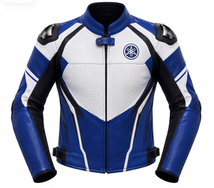 Men’s Ramaha CE Level 2 Cowhide Leather Moto <b>Racing</b> <b>Jacket</b>/Chaqueta Motorcycle Track Protective Riding Approved Gear - Product Image 1