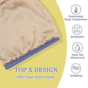 Satin Lined Sleep Bonnet Cap Adjustable Hair <b>Wrap</b> Night Beanie Slouchy Hair Protection Cover Wholesale - Product Image 6