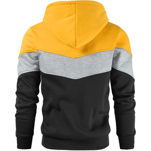 Sweat-shirt à capuche rouge pour homme, coupe classique, couleur unie, pull décontracté en tricot avec poche avant, vêtement d'automne - Product Image 6