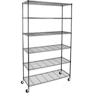 Nouvelle Arrivée Étagère de Rangement Métallique à 5 Niveaux avec 2 Étagères Rotatives pour Garage, Pièces Détachées, Présentoir de Supermarché et Épicerie - Product Image 1