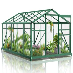 Serre de jardin hybride en polycarbonate vert 6x10 pieds, polyvalente et durable avec teinte verte pour une transmission optimale de la lumière solaire - Product Image 2