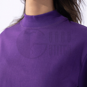 Camiseta Casual de Verano para Mujer, Cuello Alto, Corte Ajustado, Transpirable, Estilo Holgado - Product Image 3