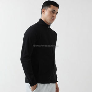 Nardon Apparel, chaquetas de lana Polar transpirables con contraste de Color negro personalizado para hombres, buena venta de ropa usable OEM - Product Image 4