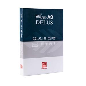 Papier copie Delus A3 75 g/m² Marque Hong Ha Modèle 4954 Format 297x420 mm Blancheur 95 % Certifié ISO OEM/ODM 500 feuilles/rame Vietnam - Product Image 1