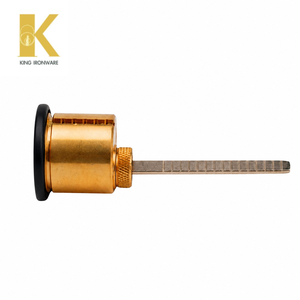 <b>Lock</b> Cylinder With Key SX Keyway Flat Black For Entrance Door For Commercial And Residential - Product Image 1