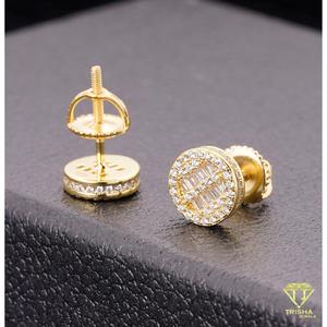 Modernos pendientes de diamantes cultivados en laboratorio con corte baguette, plata de ley 925 chapada en oro, joyería premium para mujer - Product Image 5