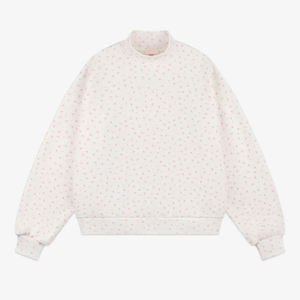 Women Winter Long Oversized Crew Neck Printed Front Heavy Cotton Warm Quick Dry Sweatshirt Cozy <b>Brushed</b> Fleece Relaxed - Product Image 1