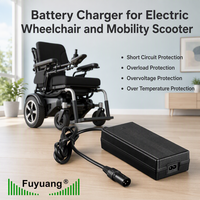 Cargador de Batería de Plomo-Ácido de 29.2V 5A 24V con Certificación CE GS PSE SAA KC de Fuyuang para Silla de Ruedas Eléctrica y Scooter de Movilidad