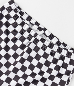 High Waist <b>Plaid</b> Biker <b>Shorts</b> Women Casual Elastic Waist Breathable Knitted Spandex Polyester High Stretch for Stone Wash - Product Image 6