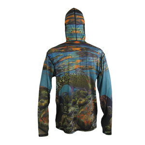 Haut de performance de pêche personnalisé à capuche, séchage rapide UV, protection UPF 50 anti-UV, pour la pêche en mer et la pêche à la mouche, par sublimation en usine - Product Image 6
