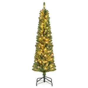 Albero di Natale a Forma di Matita con Punte dei Rami in Filo Metallico e Luci LED Calde - Product Image 6