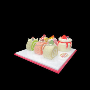 Lujoso soporte acrílico para postres 2025: acentos de patrón de mármol para una impresionante exhibición de pasteles y golosinas - Product Image 1