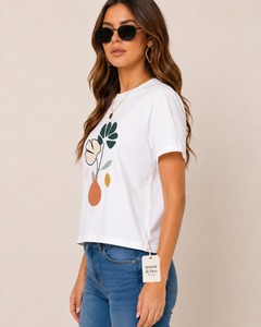 เสื้อยืดทรงบ็อกซี่สำหรับผู้หญิง เสื้อยืดโอเวอร์ไซส์ทรงหลวมลำลองอินเทรนด์ แขนสั้น ผ้าฝ้ายนุ่ม สวมใส่สบาย ระบายอากาศได้ดี มีสไตล์ - Product Image 6