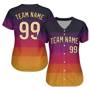 Maillot de softball pour femmes de haute qualité avec logo sur le devant, nom d'équipe personnalisé, tissu respirant haute performance pour l'entraînement et la compétition - Product Image 1