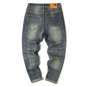 Pantalones Vaqueros Anchos Personalizados para Hombre, de Alta Calidad, Estilo Vintage, Lavados y Desgastados, Estilo Hip Hop Urbano - Product Image 4