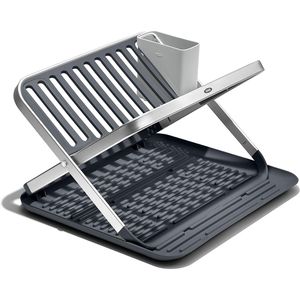 Escurridor de Platos Plegable de Aluminio de 2 Niveles Good Grips, Escurridor Plegable para Encimera de Cocina - Product Image 1