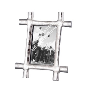 Sang trọng bạc màu độ nét cao kính Khung ảnh kim loại khung ảnh hiển thị Tabletop Wall Mount nhựa trang trí nhà - Product Image 1