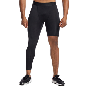 Pantalones Capri de Compresión Verde Claro para Hombre, Cintura Alta, Elásticos, de Secado Rápido, para Entrenamiento Deportivo y Fitness - Product Image 4