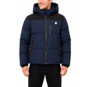 Veste à bulles tendance pour homme, élégante avec col à capuche, idéale pour les sorties et les voyages en hiver. - Product Image 1