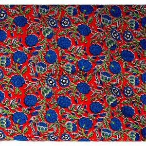 Vente en gros – Tissu indien 100 % coton fait main, imprimé au bloc Sanganeri, style croisé, écologique, respirant, séchage rapide, léger - Product Image 6