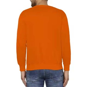 Sudadera de Cuello Redondo Color Naranja para Hombre, Corte Regular, Color Sólido, Tejido de Algodón, Estilo Casual para Otoño - Product Image 2