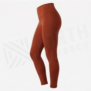 High Quality Elastic Waist Spandex Nylon High Rise Leggings For Womens Gym Fitness Training Gear With Customized Color - Product Image 3