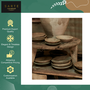 ถ้วยแป้งทำด้วยมือปรับแต่งได้สไตล์วินเทจแกะสลักธรรมชาติเป็นมิตรต่อสิ่งแวดล้อม - Product Image 5