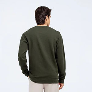 Sudadera de cuello redondo personalizada al por mayor, de poliéster/algodón, antiarrugas, para invierno, con logo digital personalizado, estilo urbano, color liso - Product Image 5