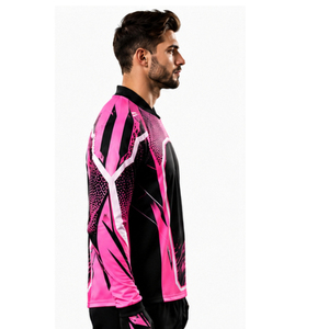 High Quality Custom Paintball Jersey Men Long Sleeve <b>Padded</b> Mesh Fabric Polyester <b>Heat</b> Transfer Technology Quick Dry Moisture - Product Image 3