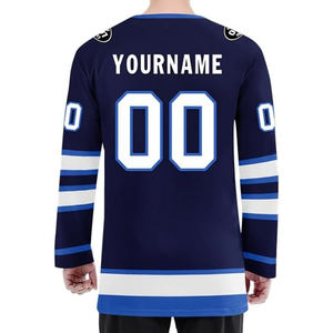 Fournisseur de maillots de hockey sur glace personnalisés 100% polyester imprimés par sublimation, Pakistan, OEM, vente en gros, exportation, acheteurs américains, uniforme d'équipe - Product Image 3