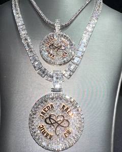 Pendentif Trap personnalisé de 3,5 pouces en argent 925, serti d'émeraudes et de moissanites taille ronde, style Hip Hop, prix de gros - Product Image 4