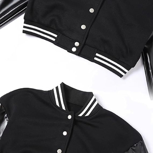 OEM ODM Street Style <b>Letter</b> Embroidery Fleece Lining Long Sleeve Stand Collar Lightweight Casual College Baseball <b>Jacket</b> For <b>Men</b> - Product Image 4