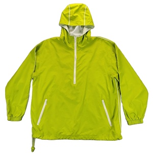 Anorak coupe-vent 1/2 zip en tissu nylon froissé, logo personnalisé, printemps automne, léger, séchage rapide, veste de course - Product Image 1