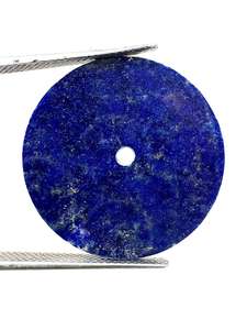 Esfera de Reloj de Lapislázuli Natural y Pirita, Corte Plano, Estilo Clásico, Elegante, Vintage y de Lujo, Tamaño 24.50mm, Grosor 1.50mm, Gemas K - Product Image 6