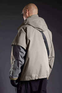 Veste tactique pour homme Techwear, streetwear, coupe-vent fonctionnel multi-poches, esthétique cyberpunk urbaine, col haut, veste cargo - Product Image 4