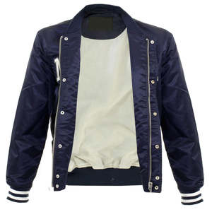 Chaqueta Bomber Varsity para Hombre de Alta Calidad, Ligera y Transpirable, con Tela de Satén de Seda, Venta al Por Mayor, Personalizable, Invierno 2026 - Product Image 2
