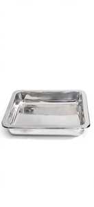SS304 Square Casseroles Glass Lid Buffet <b>Server</b> Stainless Steel Eco-Friendly 33cm Diameter Catering <b>Food</b> Warmer for All Stoves - Product Image 3