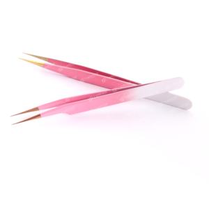 Servicio OEM Pinzas para extensiones de pestañas Venta caliente Acero inoxidable de alta calidad Punta de volumen puntiaguda Ceja Precios baratos - Product Image 2