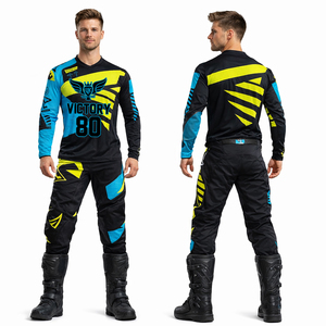 Équipement de motocross personnalisé sublimé pour hommes, ensemble maillot et pantalon de course MX, tenue de moto tout-terrain personnalisée - Product Image 1