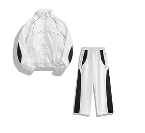 Conjunto de Dos Piezas de Chaqueta y Pantalones Deportivos de Nailon con Cremallera Personalizada, Traje Deportivo Ligero Cortavientos, Fabricante de Ropa Deportiva - Product Image 3