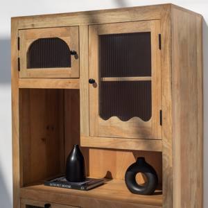 Vitrina de Madera Vandana Altis Arion, Mueble de Almacenamiento Moderno de Madera Maciza con Diseño Minimalista - Product Image 2