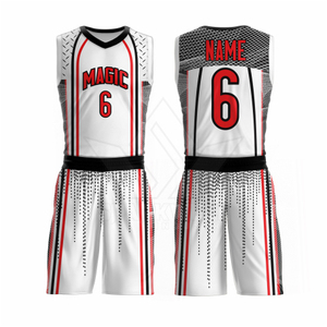 Ensemble de maillots de basket-ball personnalisés TYPHOON, unisexe, col en V, sans manches, sublimé, évacuant l'humidité, vêtements de sport pour adultes, numéro 16 - Product Image 5