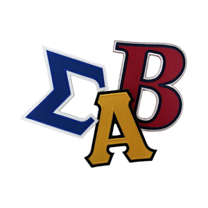 Parche de Tela de Sarga Bordado con Emblema de Letras Griegas de Alta Calidad para Hermandades y Fraternidades, Origen Taiwán - Product Image 3