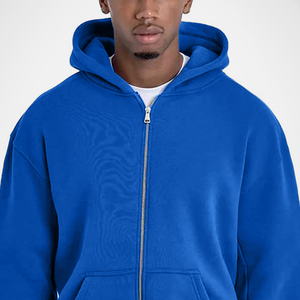 High Quality Full Zip Hoodies Cotton Fleece Casual Streetwear Custom Logo Zipper Hooded Jacket Custom 3d Puff Print Zipper Hoody - Product Image 3