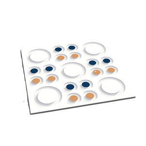 กระเบื้องปูพื้นดูหรูหราสำหรับพื้นที่ห้องนั่งเล่นและพื้นที่ห้องครัว600x600พื้นผิวมันวาวกระเบื้องพอร์ซเลนการออกแบบ3D - Product Image 1